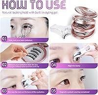 PALIMAINY Magnetic Eyelashes with Applicator, 3 Pairs - Natural, Wispy, Fluffy Styles — image 4