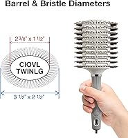 Olivia Garden Turbo Vent Oval Twin & 100% Boar Hair Brush — image 3