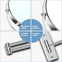 HOMEMIRO 9-Inch Wall Mounted Magnifying Makeup Mirror 1X/10X Magnification — image 5