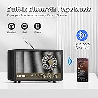 LEOTEC Retro AM FM Radio Bluetooth Speaker — image 2