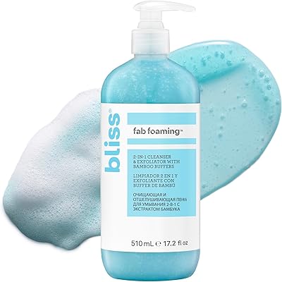Bliss Pro Fab Foaming 2-In-1 Cleanser and Exfoliator - 17.2 Fl Oz