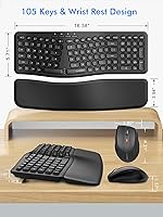 E-YOOSO Ergonomic Wireless Keyboard and Mouse Combo — image 2