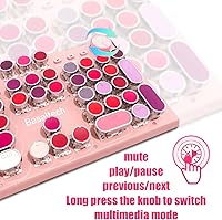 Basaltech Pink Mechanical Keyboard with Blue Switches — image 4