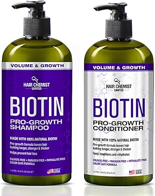 Hair Chemist Pro-Growth Shampoo & Conditioner Set with Biotin 33.8oz