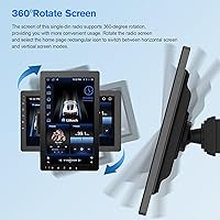 Haudio 10.1″ Rotatable Touch Screen Car Stereo Single Din — image 3