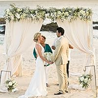 B-COOL Ivory Backdrop Curtains 2 Panels 5ft x 8ft — image 6