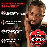 First Melody Beard Balm with Biotin, Castor Oil, Argan & Jojoba Oils, 2oz, Unscented — image 7