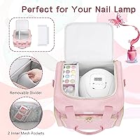 LEFOR·Z Nail Polish Organizer Holds 80 Bottles, Pink — image 2