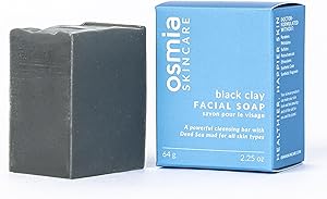 Osmia Skincare Natural Black Clay Facial Soap Bar 2.25 oz