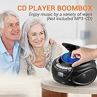 Gelielim Portable CD Player Boombox with Bluetooth, AM/FM Radio, and USB/SD Inputs — image 2