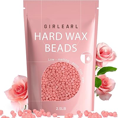GIRLEARLE Rose Oil Infused Hard Wax Beads 2.5lb