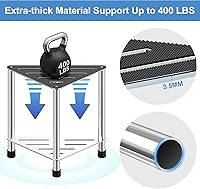 LarFaFa Stainless Steel Shower Stool with Storage Shelf — image 7