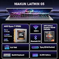 NIAKUN LAITMIN-G5 Gaming Laptop, 15.6-inch, AMD Ryzen 7 5700U, 32GB RAM, 1TB SSD — image 3