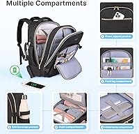 DEVPNR Rolling Backpack for Women, 17-Inch Laptop, 25L — image 3