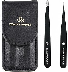 Beauty Power Precision Tweezers Set – Slant & Point Tips, Matte Black Review