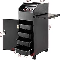 Happybuy Salon SPA Beauty Hairdressing Cart with 4 Drawers and Rolling Wheels — image 2