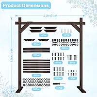 Kusamue Wooden Wedding Arch 7.48 FT Square — image 2