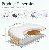 SZSJA Nail Arm Rest Cushion with Table Mat – White — image 3