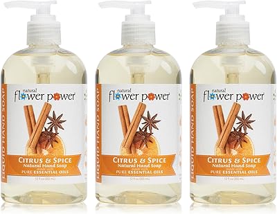 Natural Flower Power Lemongrass Liquid Hand Soap Refill – 66 Fl Oz