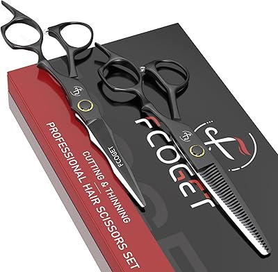 Fcoget Professional Barber Hair Scissors Thinning Shears Kit