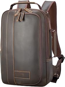 Masa Kawa Leather 15.6″ Laptop Backpack for Men Review