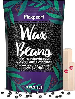 Maxpearl 2.5LB Hard Wax Beads Black for Men