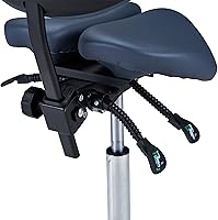 Master Massage Berkeley Ergonomic Saddle Stool with Backrest, Blue — image 4