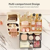 Aveniee Makeup Organizer with Drawers - Cream White — image 3