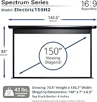 Elite Screens Spectrum ELECTRIC150H2 150-inch Motorized Projection Screen — image 8