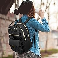 RJEU School Backpack Aesthetic for Teen Girls with USB Port, Black — image 6