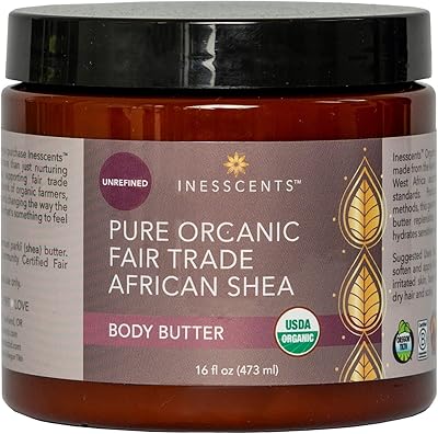 Inesscents Aromatic Botanicals Organic Fair Trade African Shea Butter 16 oz.