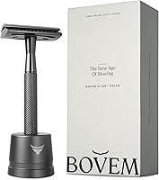 BOVEM Align Razor – Premium Single Blade Razor for Men with Stand and 5 Blade Refills — image 1