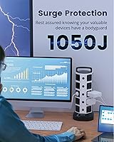 JACKYLED Power Strip Tower with 20 Outlets and 6 USB Ports — image 6
