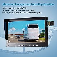 Fookoo Ⅱ HD Wired Backup Camera System Kit, 10-inch Dual Split Screen Monitor — image 5