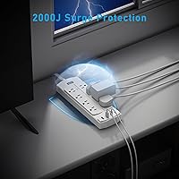 Yozisital 2 Prong Smart Plug Power Strip with 8 Outlets & 4 USB Ports — image 6