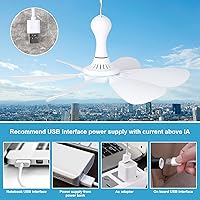 Xindejia USB Powered Small Ceiling Fan 16.5-inch — image 3