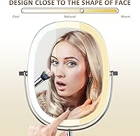 EAPUDUN 9″ Lighted Makeup Mirror with 7X Magnification — image 3