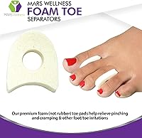 Mars Wellness Premium Foam Toe Separators for Corns, Blisters, and Hammer Toe Relief – 1/4 Inch, 100 Pack — image 2