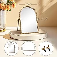 GIFTTROVE Vintage Desk Makeup Mirror, 11.8″L x 7.9″W, Antique Gold — image 2