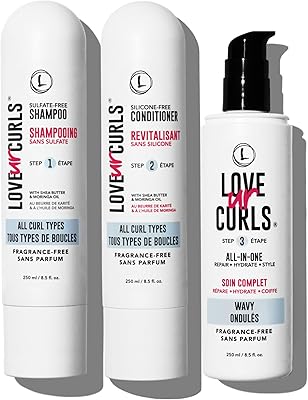 Love Ur Curls Fragrance Free Curly Shampoo & Conditioner Set 200mL