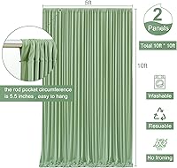 Suppromo Sage Green Backdrop Curtain 10ft x 10ft — image 7