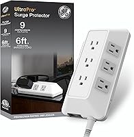 GE 9-Outlet Surge Protector 2480J, 6ft Cord — image 1