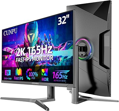 CUNPU 32-Inch Gaming Monitor QHD 165Hz