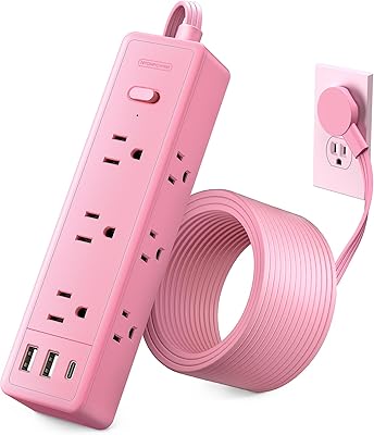 NTONPOWER FPP-9A2U1C-US Pink Power Strip