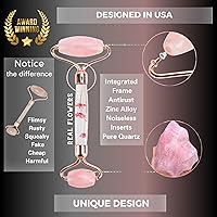 LAVÔNNÉ Rose Quartz Jade Roller and Gua Sha Set (4 PCS) — image 2