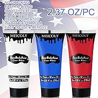 MEICOLY Red White Blue Face Body Paint Set — image 4