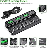 EBL 12+2 Bay LCD Rechargeable Battery Charger — image 5