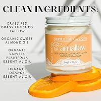 Amallow 100% Grass Fed Beef Tallow for Skin Care, 4 FL. oz. (Orange Creamsicle) — image 3