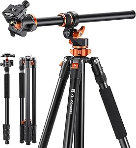 K&F CONCEPT 90" Ultra High Camera Tripod T254A7+BH-28L Review