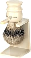 Edwin Jagger Large Silver Tip Badger Hair Shaving Brush with Drip Stand — image 1